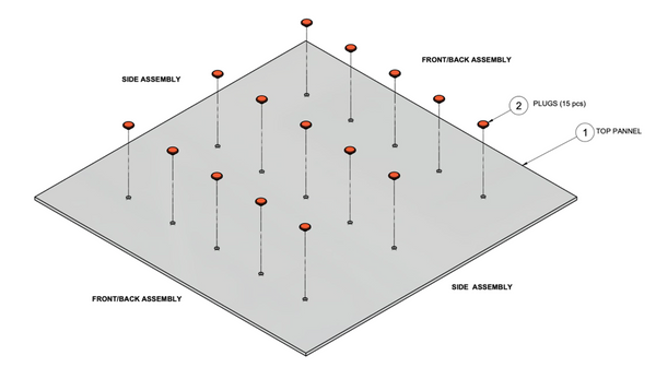 top panel assembly for 3d printer enclosure