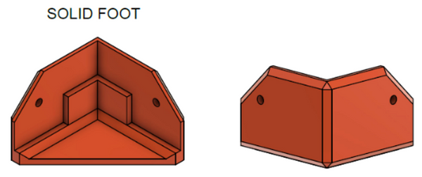 solid foot for the universal 3d printer enclosure