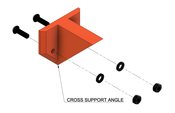 cross support angle for 3d printers with concrete block in the universal 3d printer enclosure