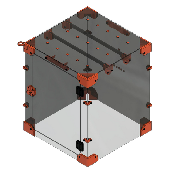 final assembly of universal 3d printer enclosure