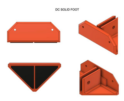 solid foot for universal enclosure daisy chain expansion