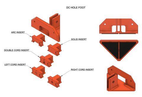 dc hole foot part for universal enclosure expansion