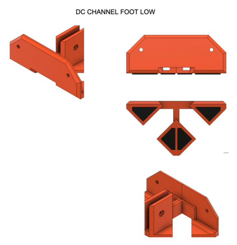 dc channel foot low for universal enclosure dc expansion