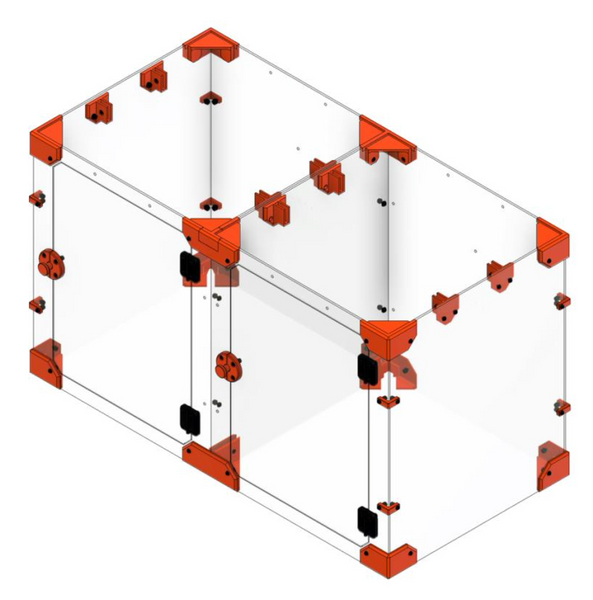 dc front assembly for 3d printer enclosure expansion