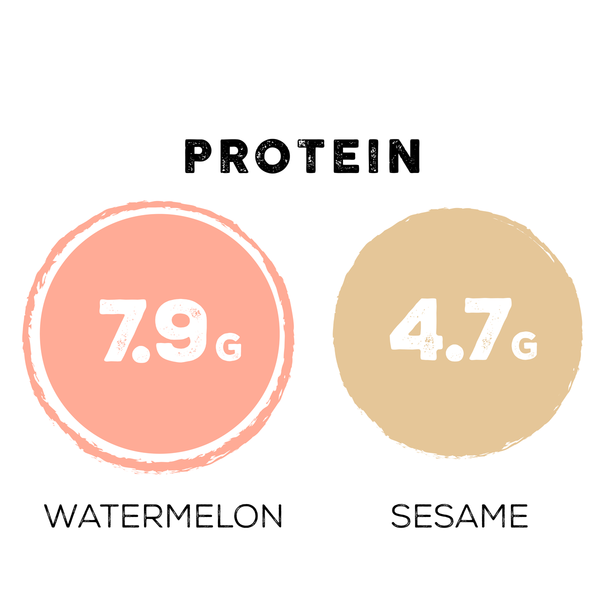 protein of watermelon vs sesame seeds