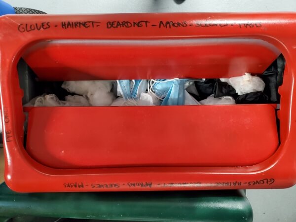 PPE recycling bin