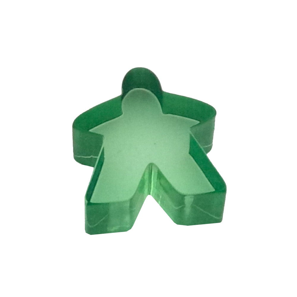 Carcassonne Transparent Meeples Thin - Verde