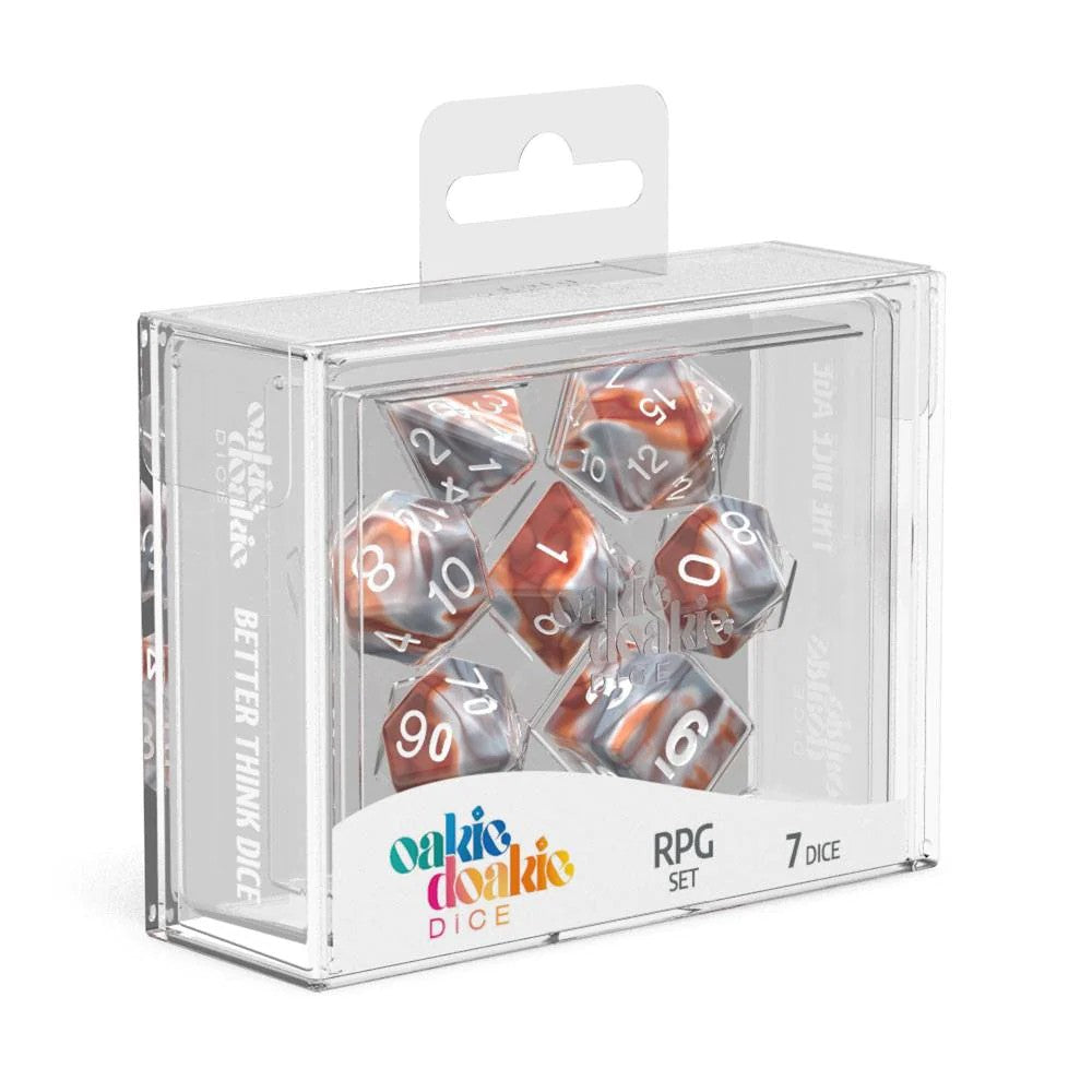 Set Zaruri Oakie Doakie Dice RPG Set Gemidice (7) - Silver-Rust