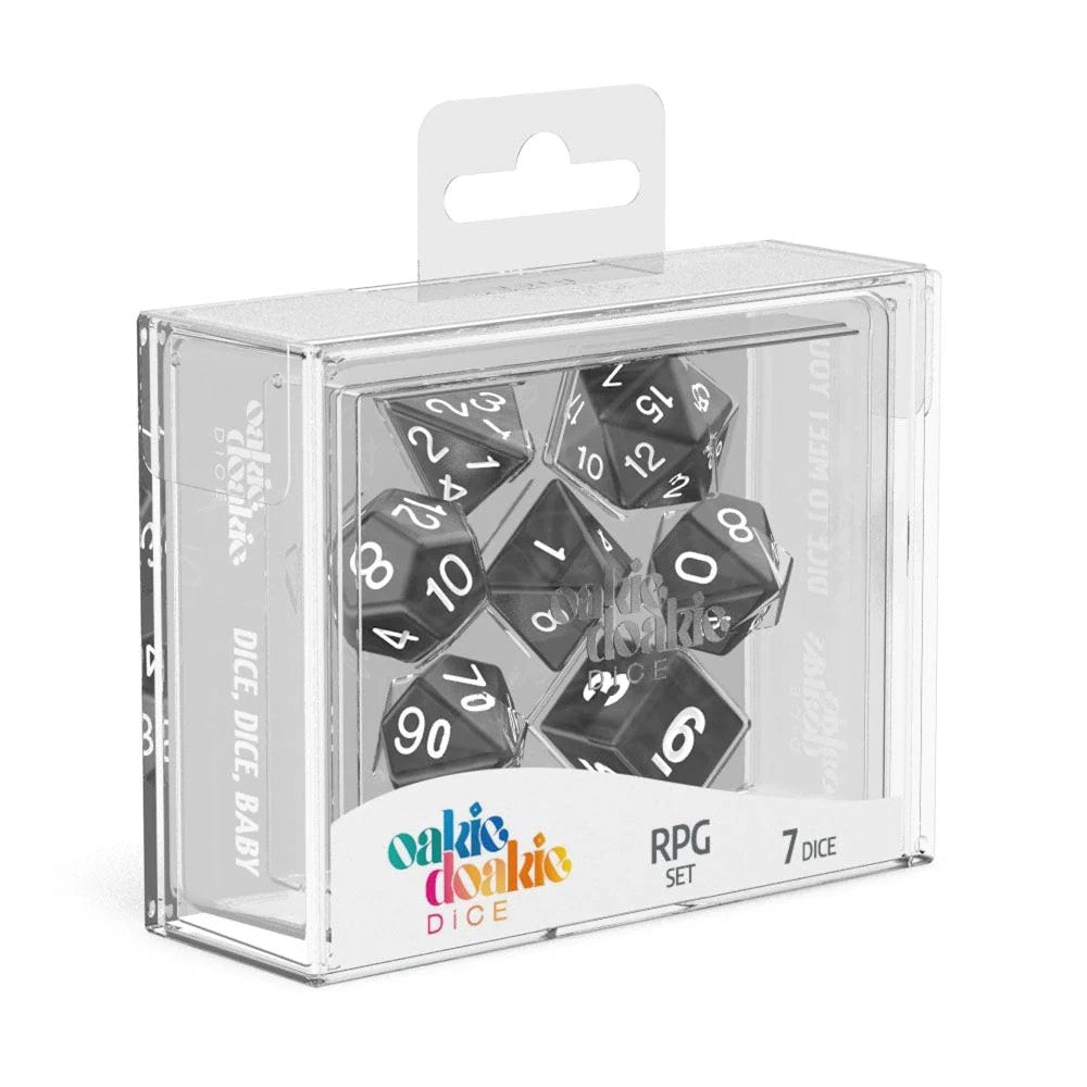 Set Zaruri Oakie Doakie Dice RPG Set Marble (7) - Negru