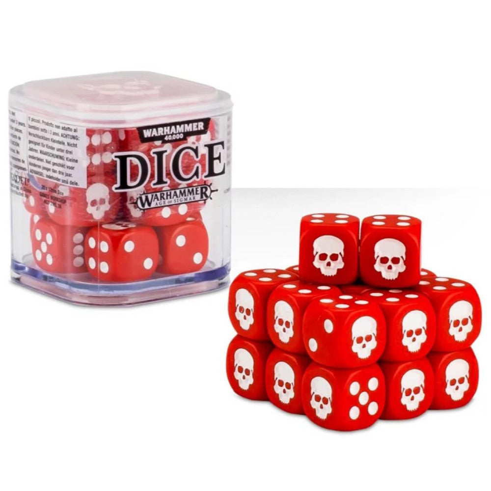 Set Zaruri Warhammer Dice Cube - Rosu