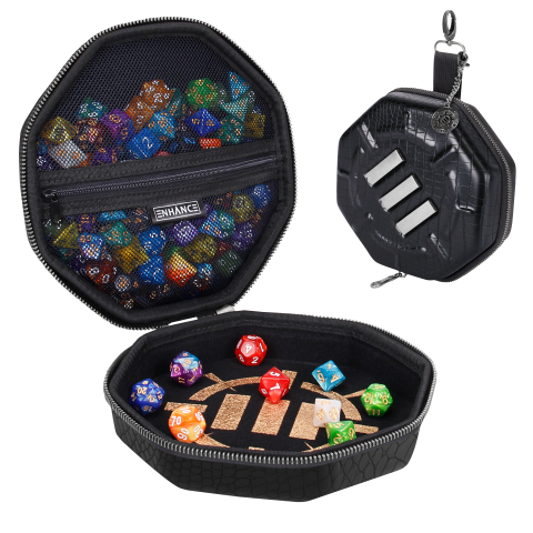 Collector\'s Edition ENHANCE Tabletop RPGs Dice Tray & Case - Black Dragon Scales