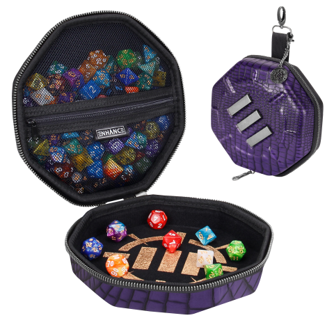 Collector's Edition ENHANCE Tabletop RPGs Dice Tray & Case - Purple Dragon Scales