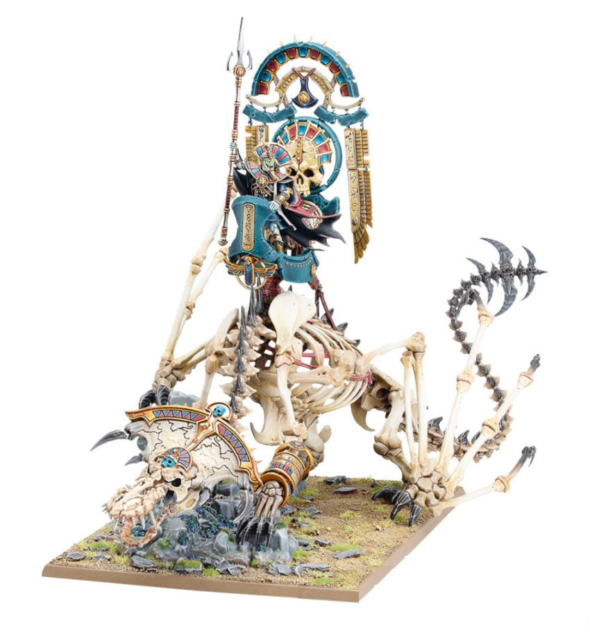 Warhammer: The Old World - Tomb Kings - Necrolith Bone Dragon și călăreț