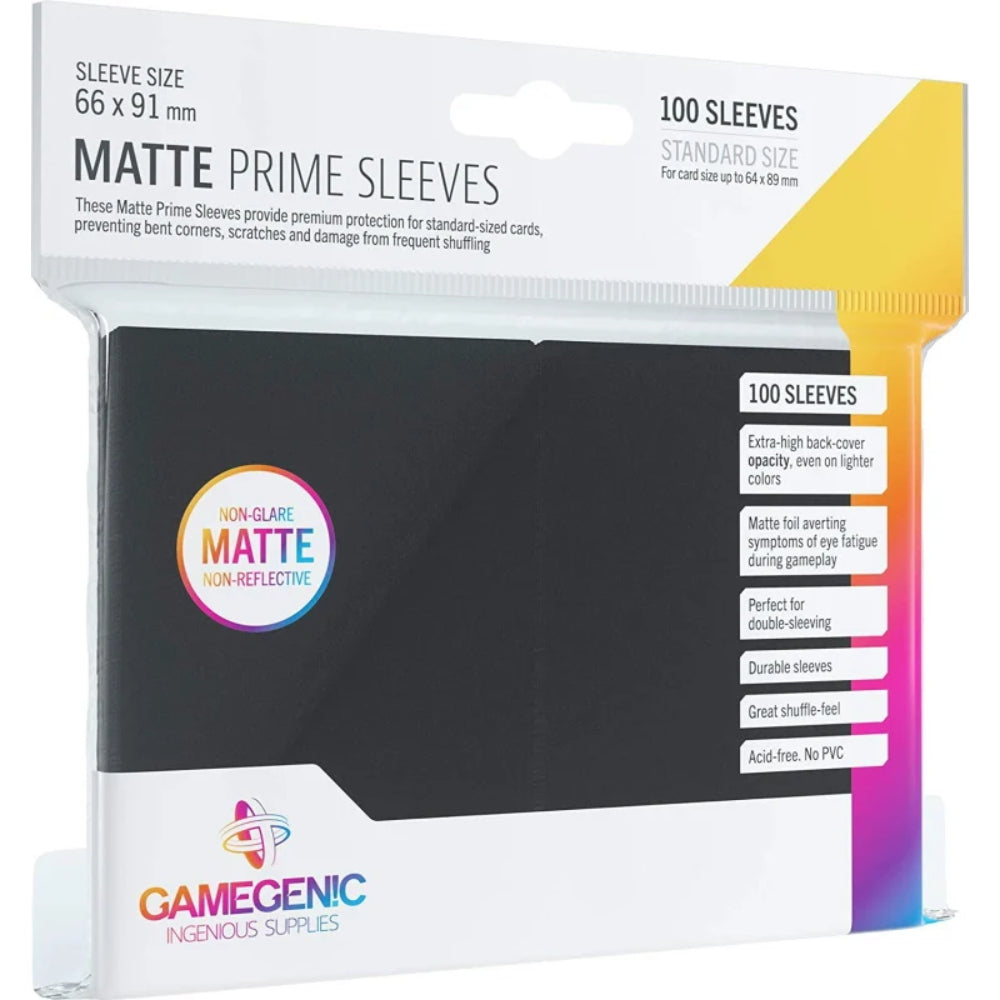 Sleeve-uri Gamegenic - Matte Prime (100 Bucati) - Negru