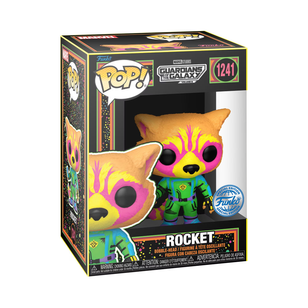 Figurina Funko POP Vinyl GOTG3 - Rocket (BLKLT)