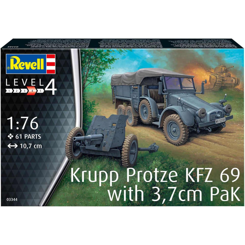 Set de Constructie Revell Krupp Protze KFZ 69 with 3,7 cm Pak 1:76