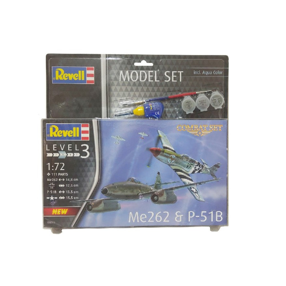 Set Figurine Kit de Asamblare Revell Combat Set Me262 & P-51B Mustang