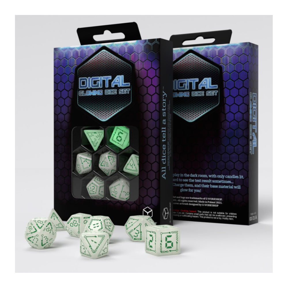 Set 7 Zaruri Digital Glowing Dice Set Challenge the Darkness