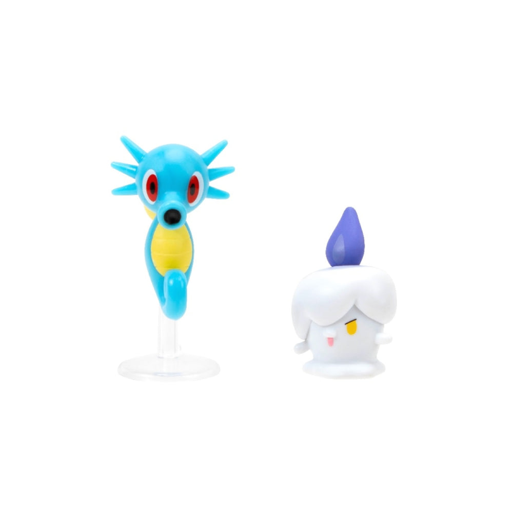 Set 2 Mini Figurine Pokemon - Litwick & Horsea