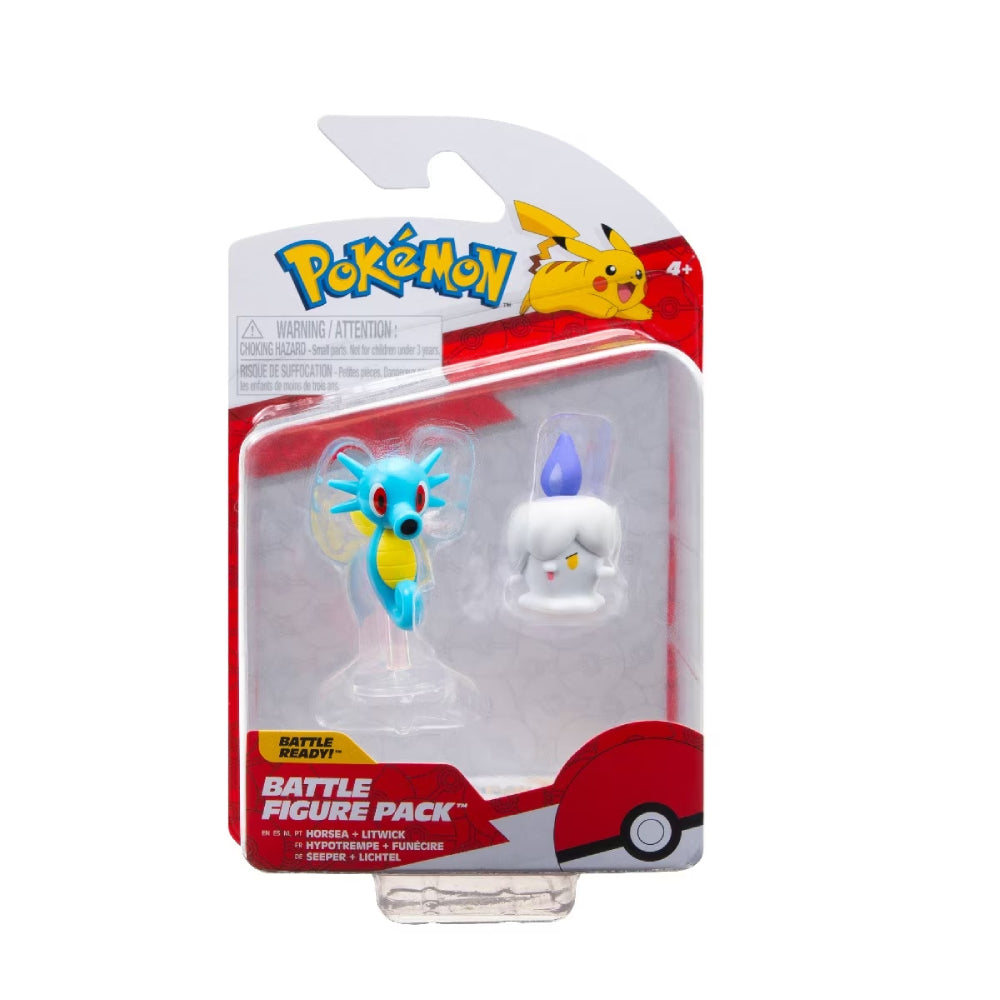 Set 2 Mini Figurine Pokemon - Litwick & Horsea