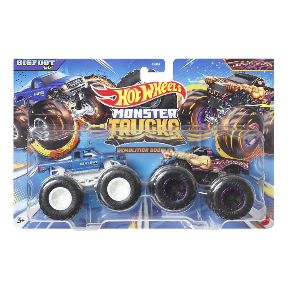 Set 2 Masini Scara 1 la 64 Hot Wheels Monster Truck Bigfoot