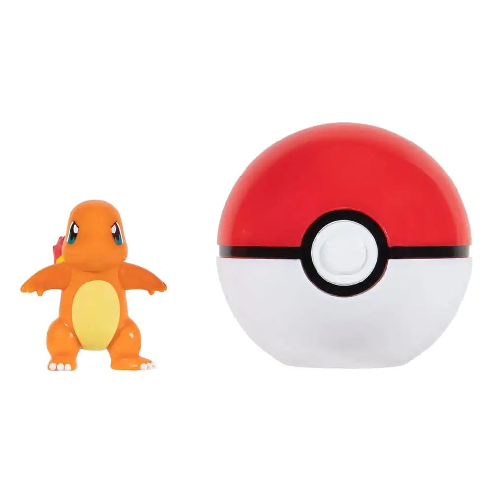 Set Figurine Clip n Go Pokemon - Charmander 04 & Poke Ball