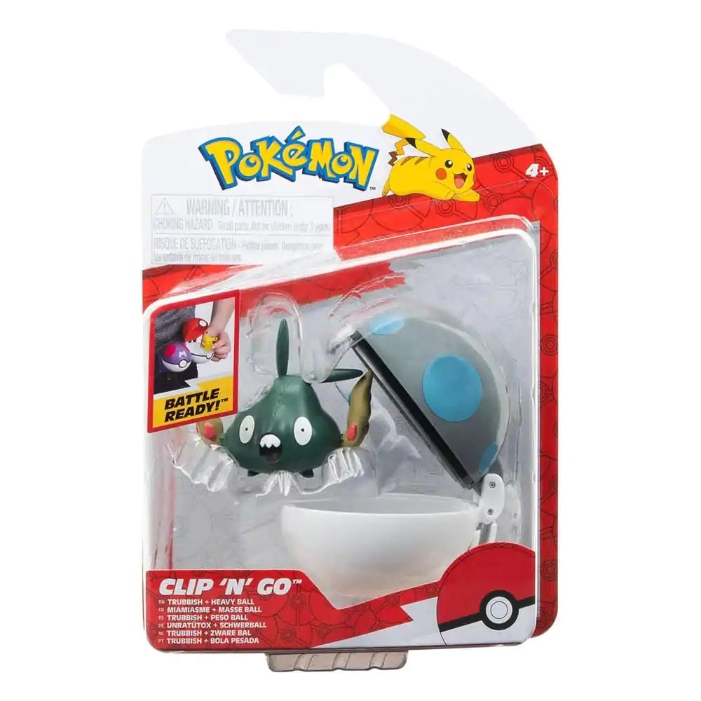 Set Figurine Clip n Go Pokemon - Trubbish & Heavy Ball