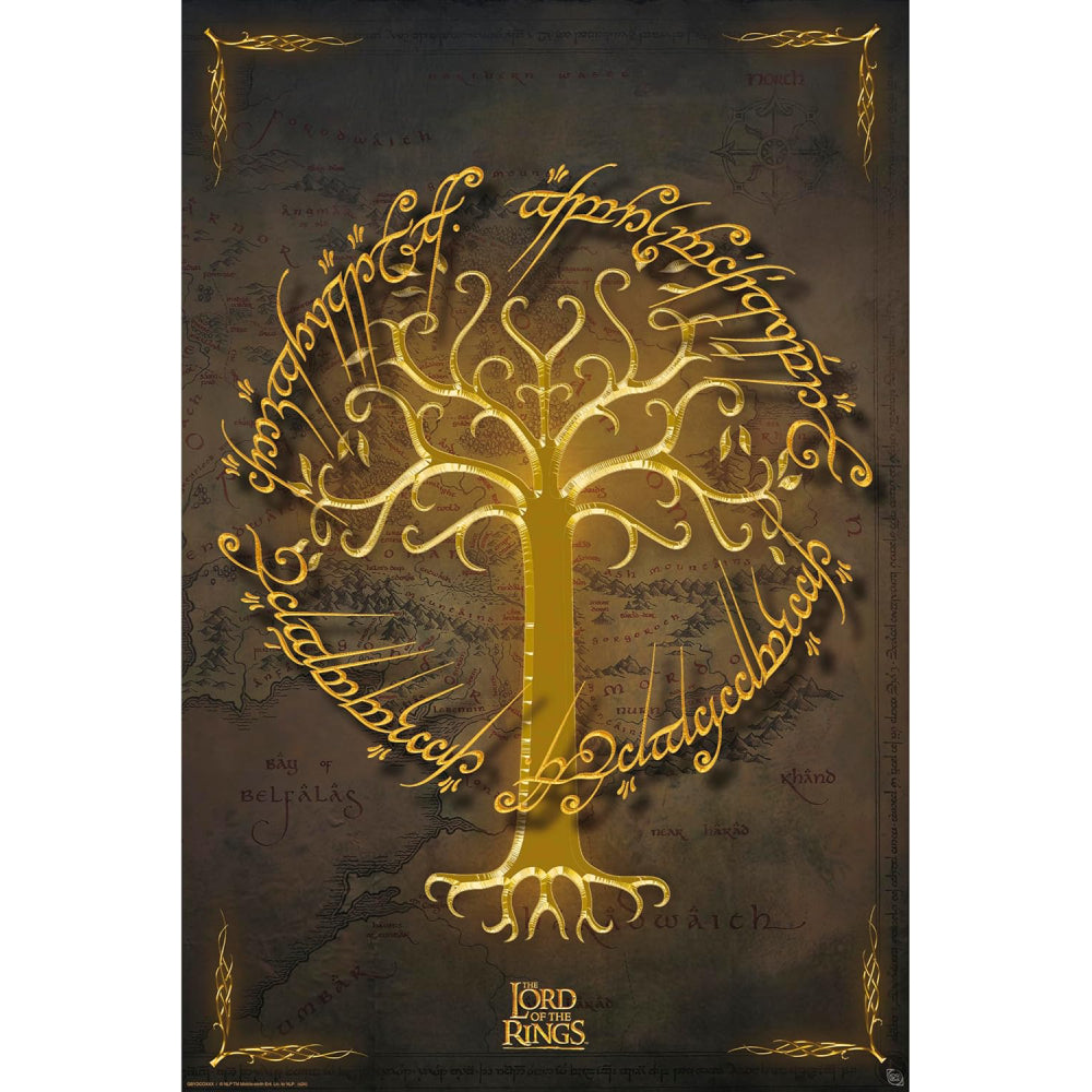 Poster Maxi Foil Lord of the Rings - 91.5x61 - White Tree