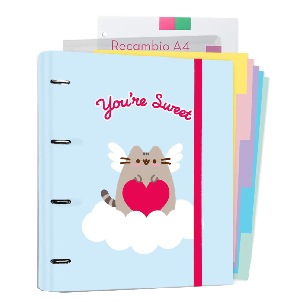 Folder Pusheen Purrfect Love Collection 4 Ring Binder + 100 Sheets + Dividers