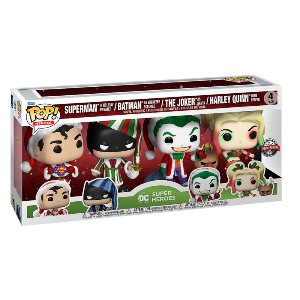 Set 4 Figurine Funko POP Heroes DC Holiday