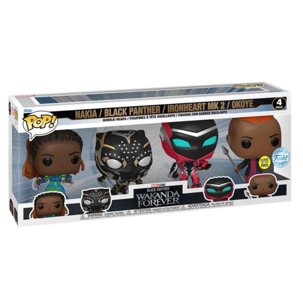 Set 4 Figurine Funko POP Marvel Black Panther - Wakanda Forever (GW)