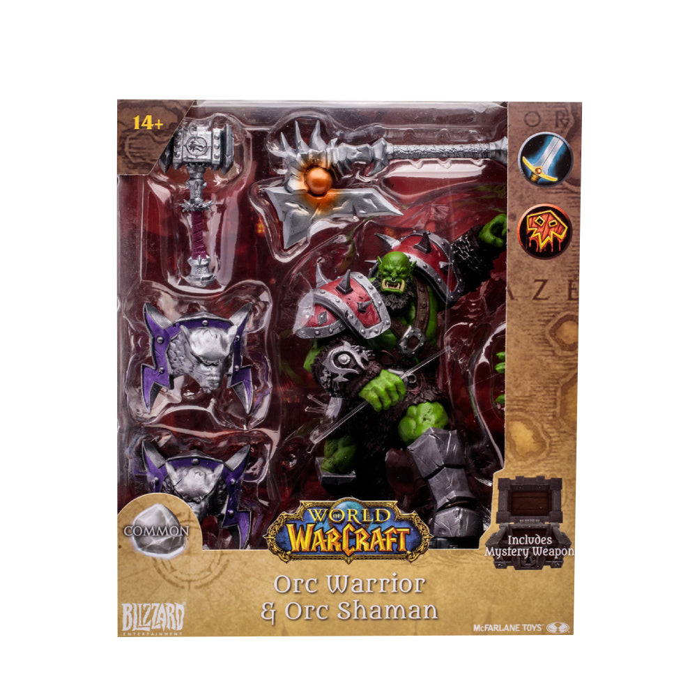 Figurina Articulata World of Warcraft Orc Shaman, Warrior 15 cm