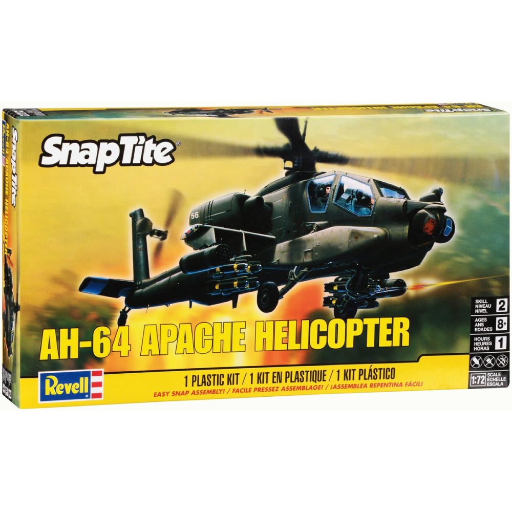 Set de Constructie Revell AH-64 Apache Helicopter - Snap Tite (1:72)