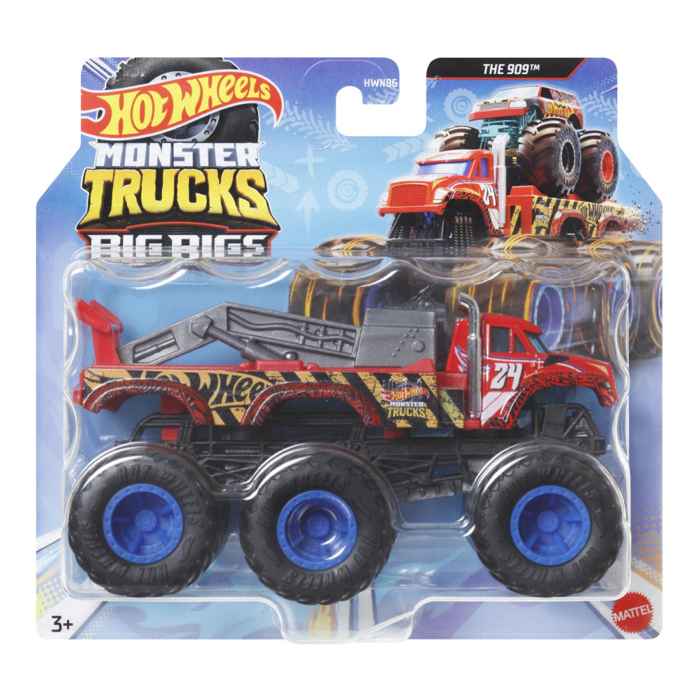 Figurina Hot Wheels Monster Truck Big Rigs Masinuta Metalica cu 6 Roti Scara 1:64 - The 909