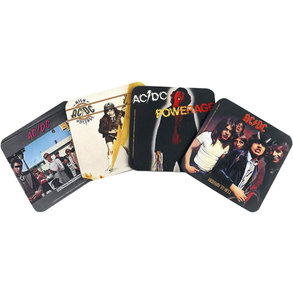 Set 4 Suporturi Pahare AC/DC