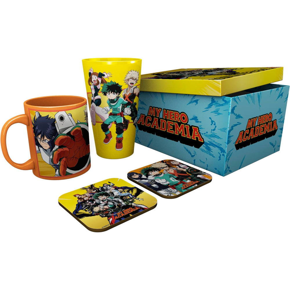 Set Cadou My Hero Academia - Pahar XXL + Cana + 2 Coastere Heroes