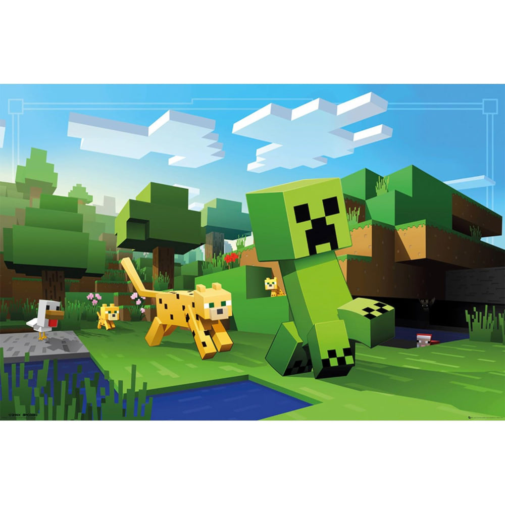 Poster Maxi Minecraft - 91.5x61 - Ocelot Chase