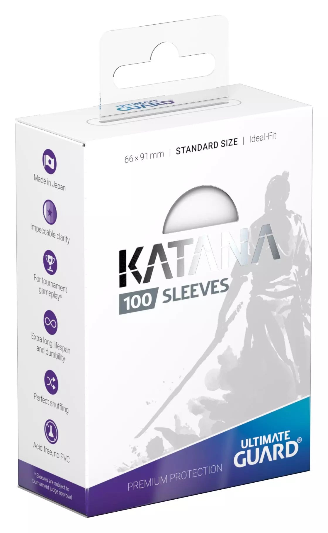 Ultimate Guard - Katana Sleeves Standard Size (100) - Alb