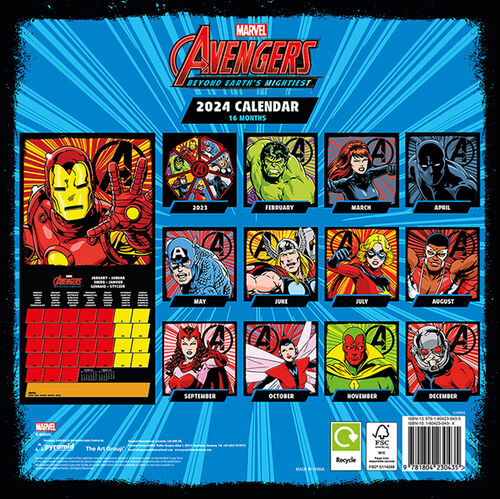 Marvel Calendar 2024 Avengers