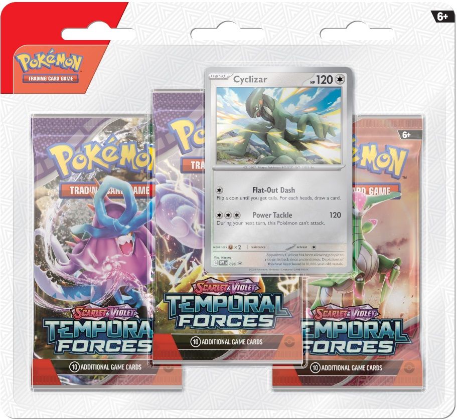 Pokemon TCG: Scarlet & Violet 5 - Temporal Forces - 3 Pack Blister - Cyclizar