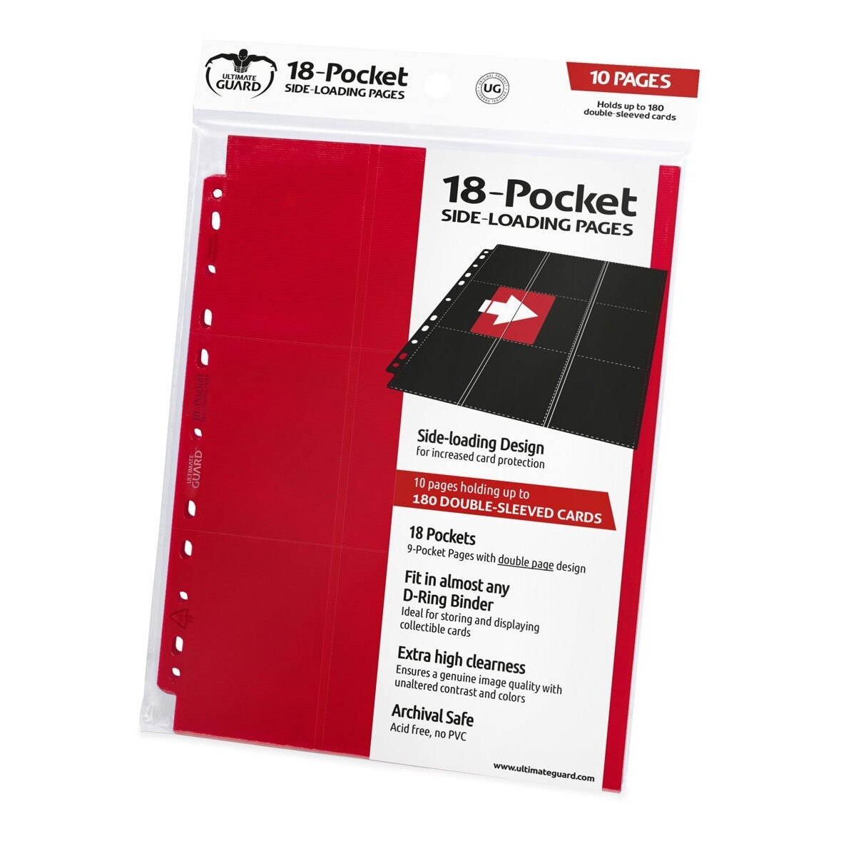 Ultimate Guard - 10 Folii clasor 18-Pocket Pages - Rosu