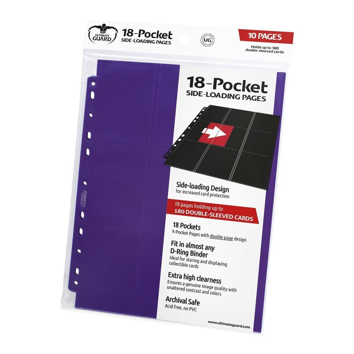 Ultimate Guard - 10 Folii clasor 18-Pocket Pages - Mov