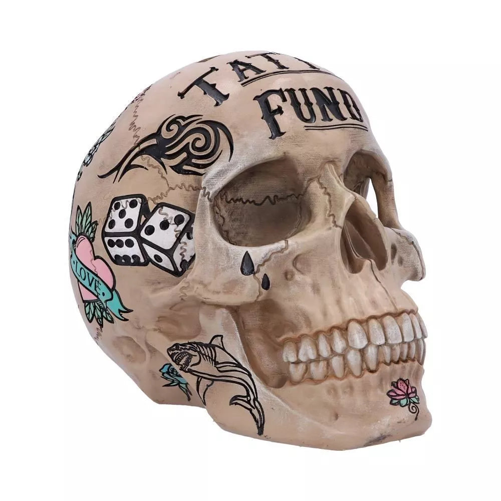 Pusculita Coin Bank Skull Tattoo Fund