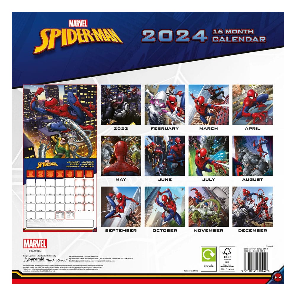 Marvel Calendar 2024 Spider-Man