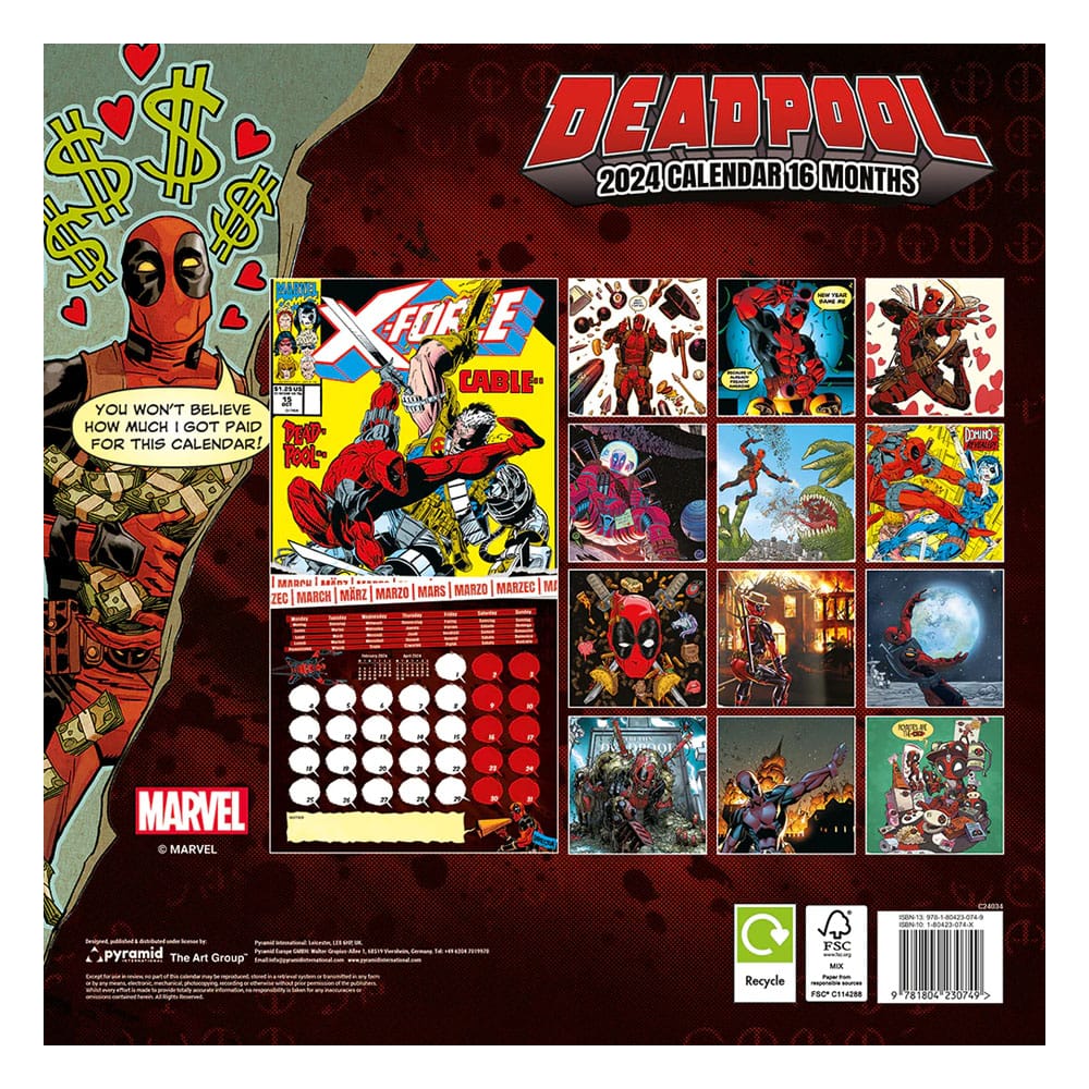 Marvel Calendar 2024 Deadpool