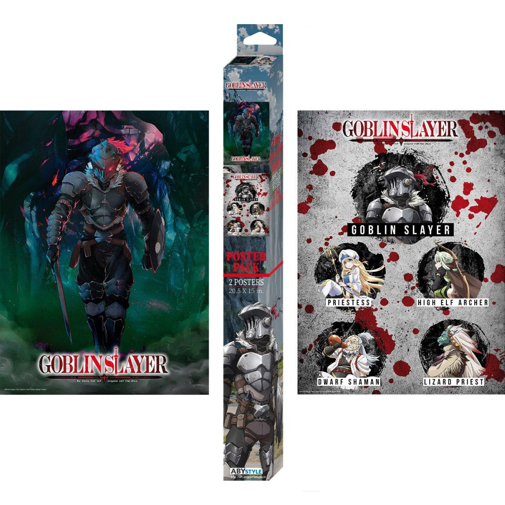 Set 2 Postere Chibi Goblin Slayer - Groupe & Slayer (52x38)