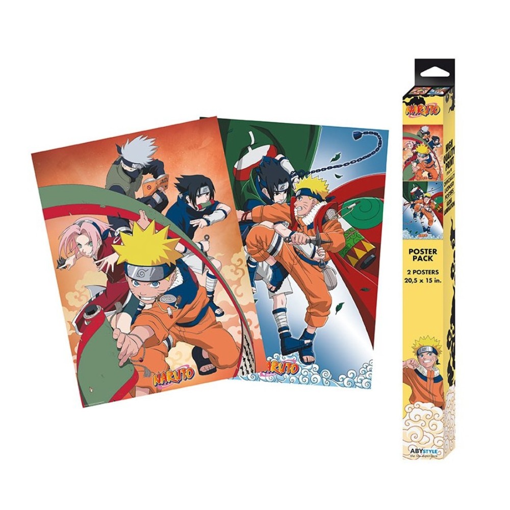 Set 2 Postere Chibi Naruto - Team 7 (52x38)