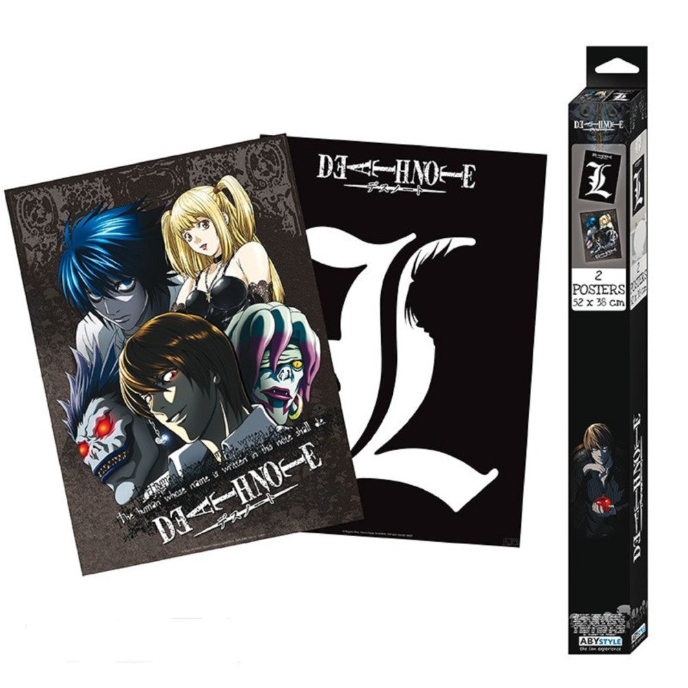 Set 2 Postere Chibi Death Note - L & Group (52x38)