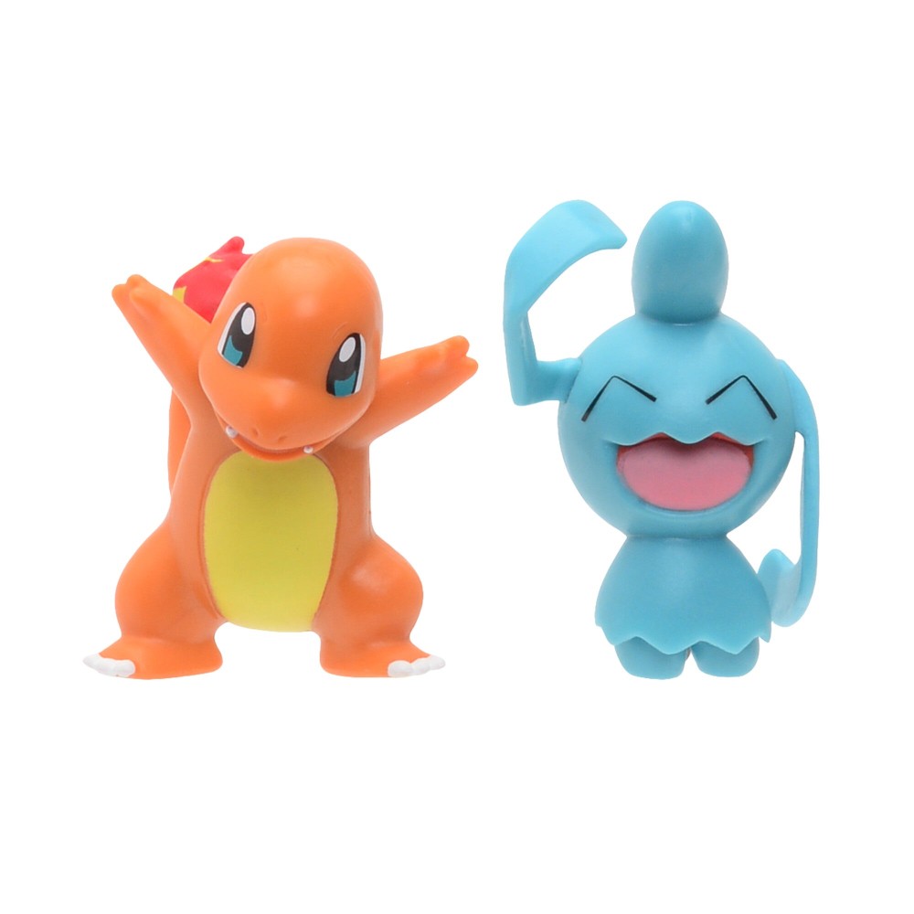 Set 2 Mini Figurine Pokemon Battle - Wynaut & Charmander