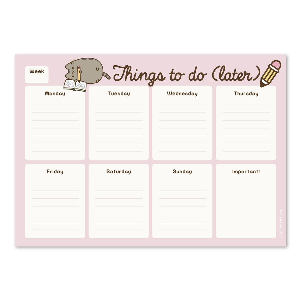 Planner Saptamanal Notepad A4 Pusheen Rose Collection